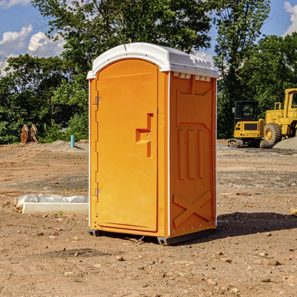 how often are the porta potties cleaned and serviced during a rental period in Montmorency County Michigan